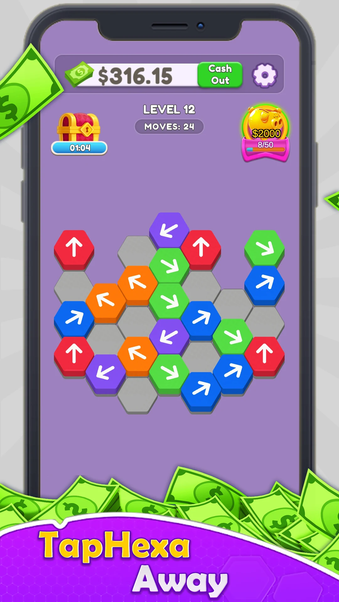 Flip Hexa Puzzle screenshot